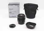 Used Panasonic Leica 45mm f2.8 DG Elmarit Macro MFT Lens S/N:XT2CN201043