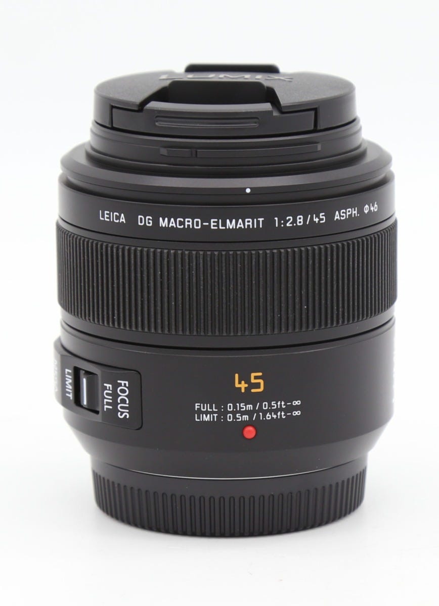 Used Panasonic Leica 45mm f2.8 DG Elmarit Macro MFT Lens S/N:XT2CN201043