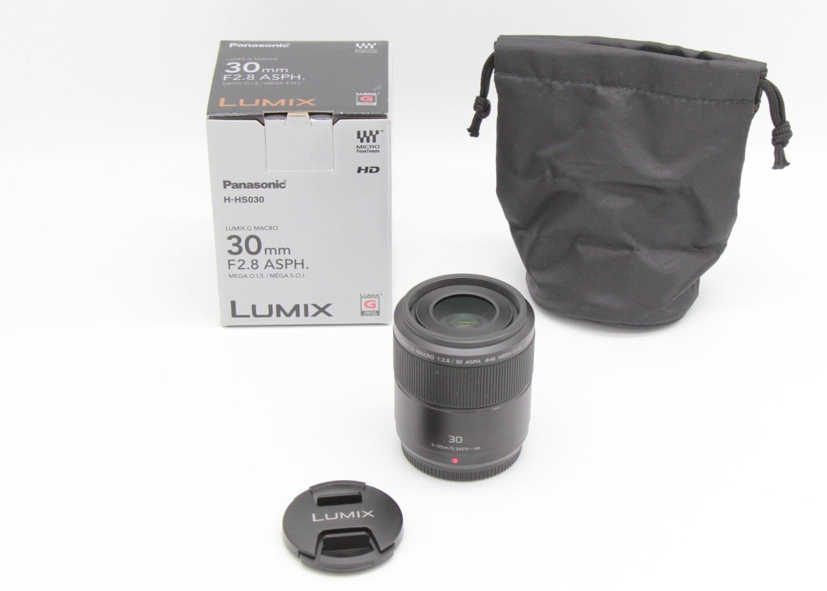Used Panasonic Lumix Leica G 30mm Macro F2.8 ASPH S/N XT3HK201285