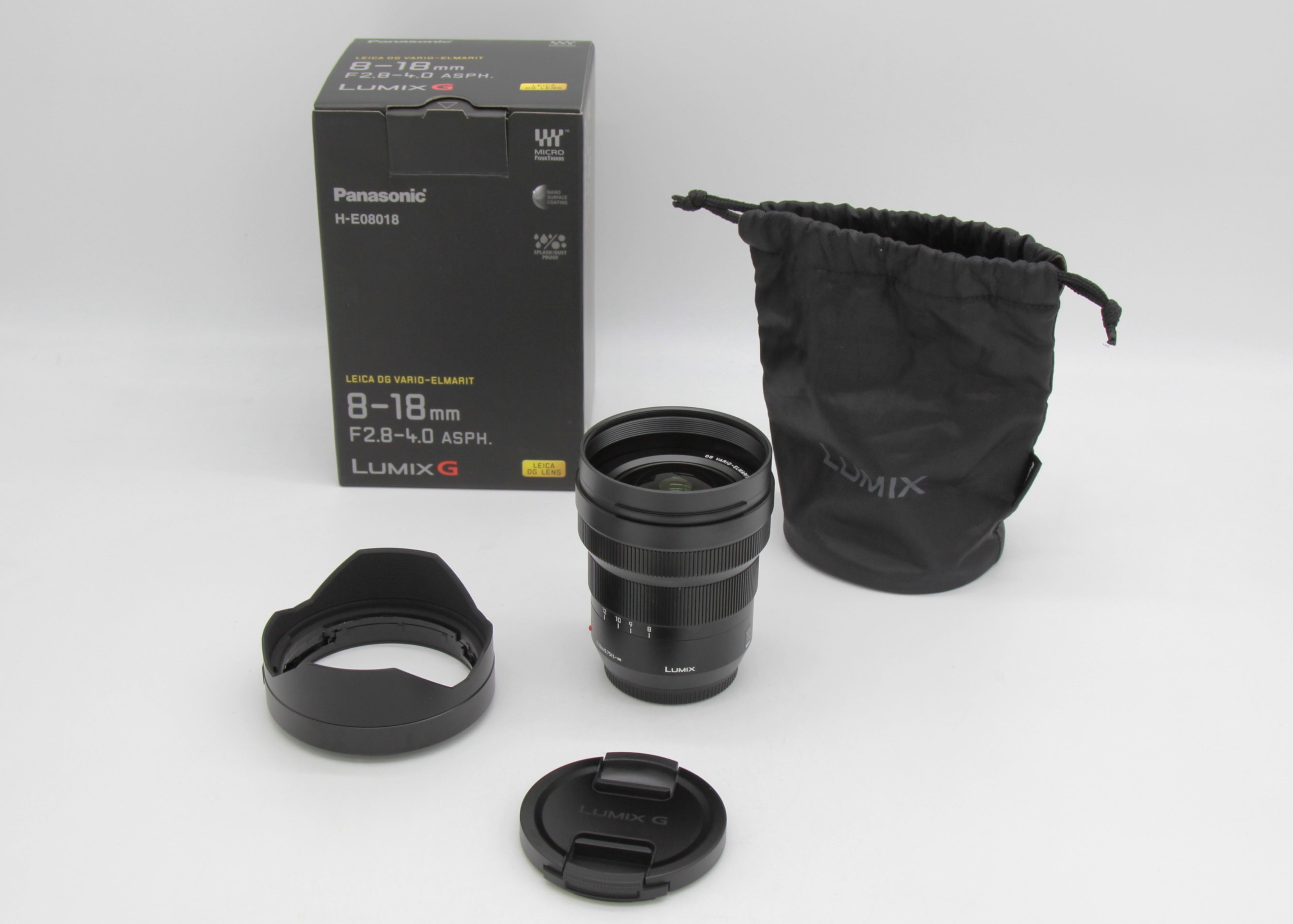 Used Panasonic Lumix Leica DG Vario-Elmarit 8-18mm F2.8-4 ASPH S/N BR0DD201781