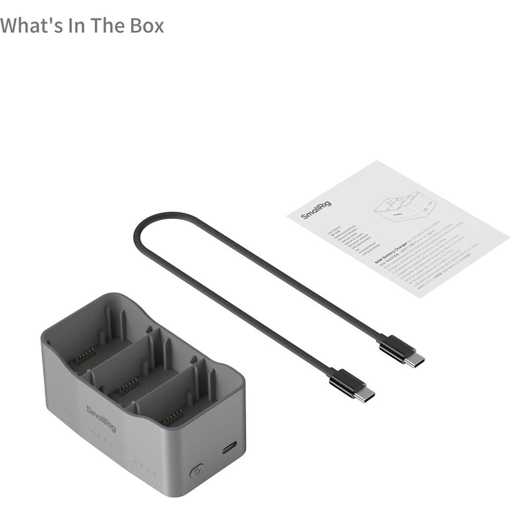 SmallRig 65W Battery Charger for DJI Mini 5 / 4 / 3 Pro 6501