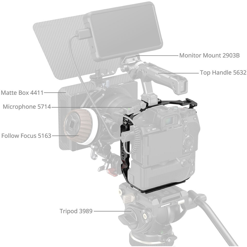 SmallRig Cage for Sony Alpha 7R V / 7 IV / 7S III / 1 / 7R IV / 7 V with Vertical Grip VG-C4EM 6114