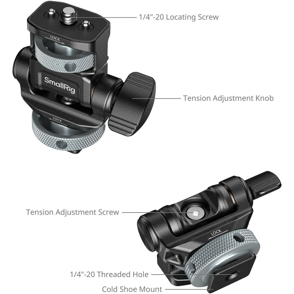 SmallRig Monitor Support for Horizontal & Vertical Shooting with Cold Shoe Mount 6313