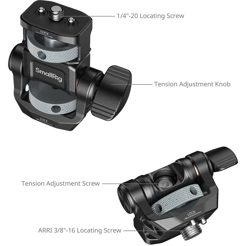 SmallRig Monitor Support for Horizontal & Vertical Shooting with ARRI 3/8"-16 Locating Screw 6314