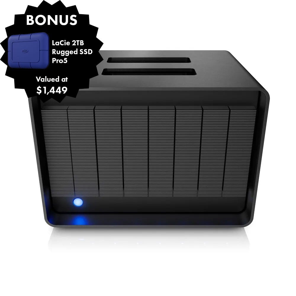 LaCie 8big Pro5 192TB (8x24TB) Thunderbolt 5 multi-bay RAID Drive (up to 120 GBps)