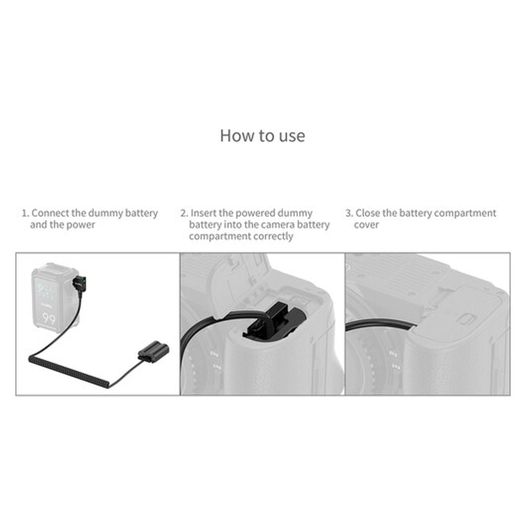 SmallRig Dummy Battery Power Cable for D-tap for Nikon EN-EL15c 6537