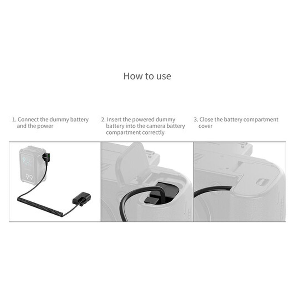 SmallRig Dummy Battery Power Cable for D-tap for Canon LP-E6P 6656