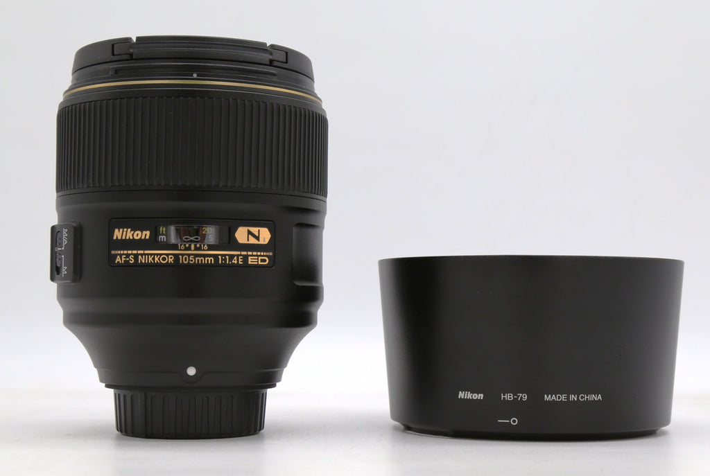 Used Nikon AF-S 105mm f/1.4E ED NIKKOR Prime Lens S/N 2002934