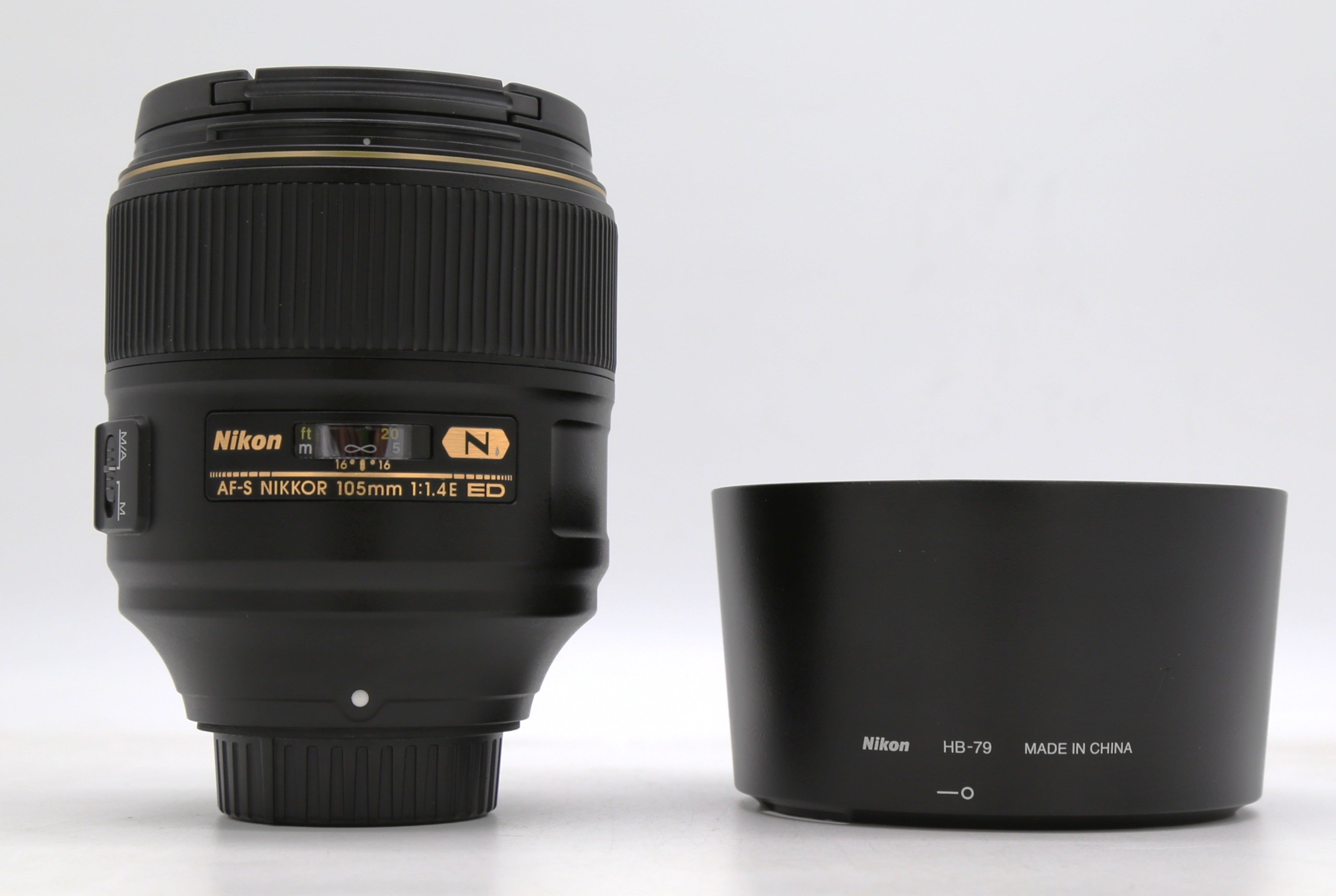 Used Nikon AF-S 105mm f/1.4E ED NIKKOR Prime Lens S/N 2002934