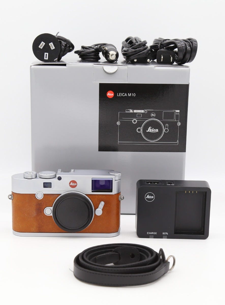 Used Leica M10 Silver Chrome Finish with Tan Leather SN 05190456