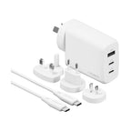 Open Box Cygnett Voyager 67W Multi-Port GaN Travel Wall Charger (White)