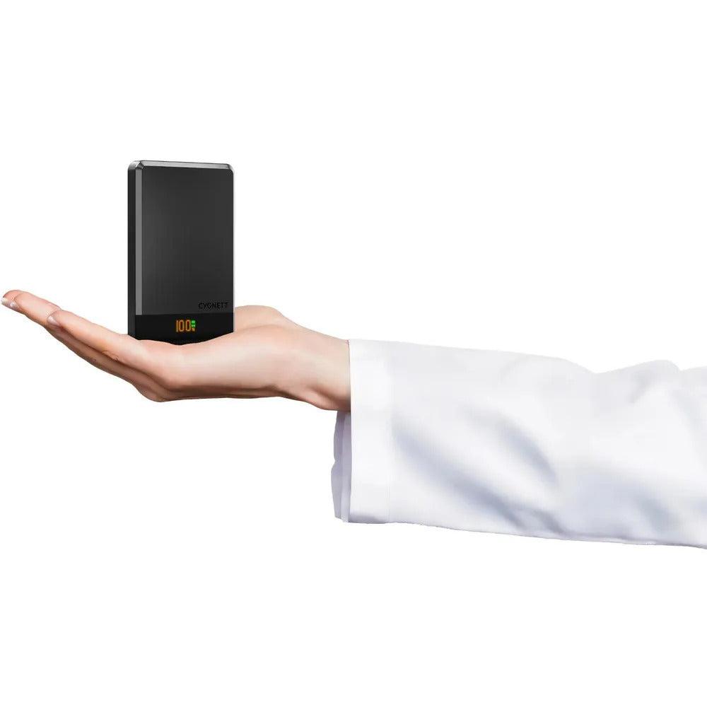 Open Box Cygnett MagSlim 5K Magnetic Wireless Power Bank -Black