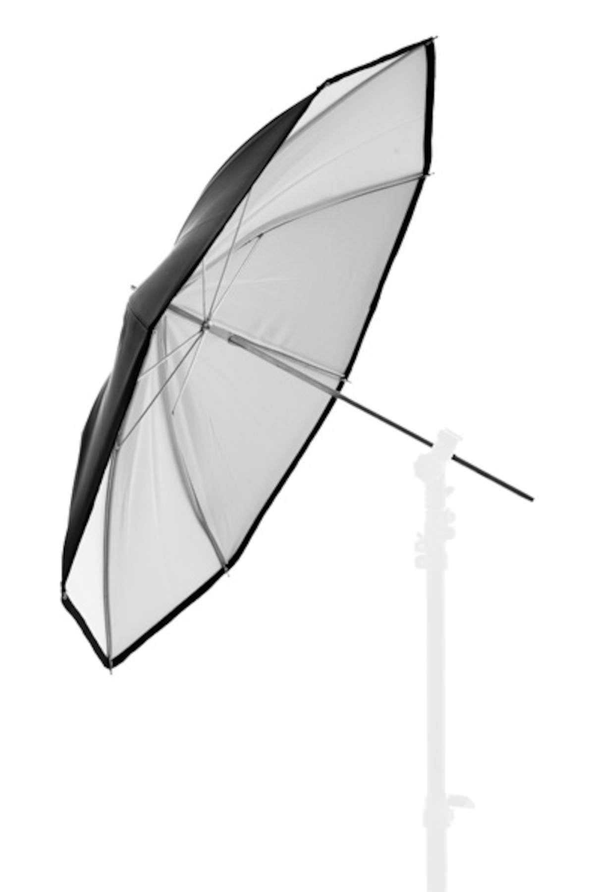 astolite Umbrella PVC Bounce Whte 100cm FibreGlass Frame