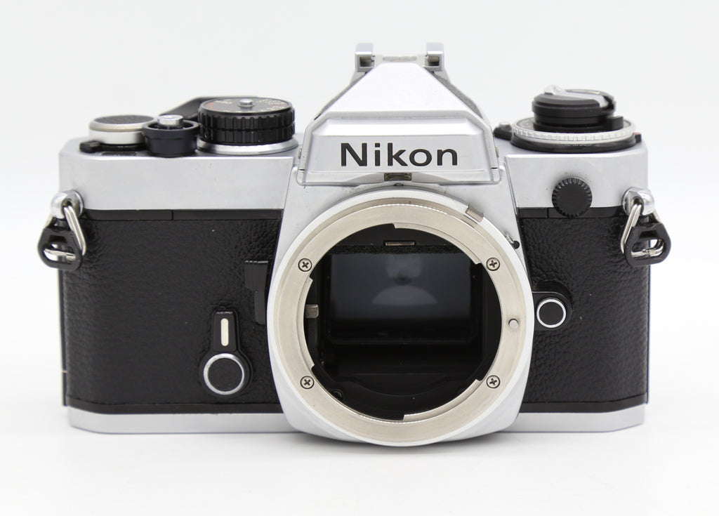 Used Nikon FE Silver Body only 35mm Film Camera  S/N 3011561 (Near-Mint)