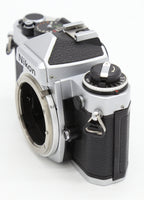 Used Nikon FE Silver Body only 35mm Film Camera  S/N 3011561 (Near-Mint)