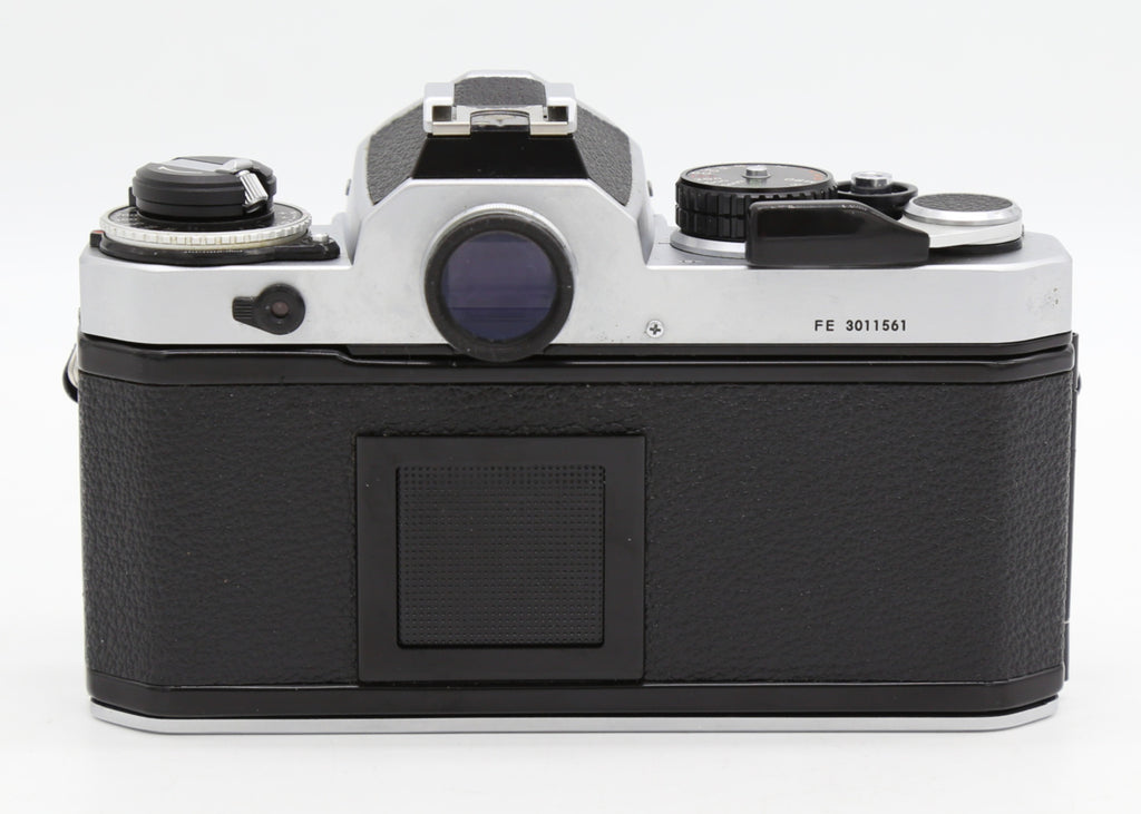 Used Nikon FE Silver Body only 35mm Film Camera  S/N 3011561 (Near-Mint)