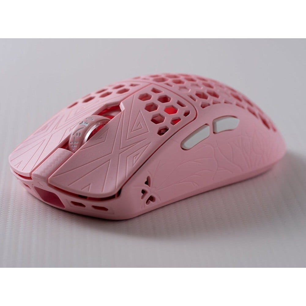 ARBITER STUDIO TENKO Akitsu Carbon Fiber 8K Ultra- Wireless Gaming Mouse (Pink)