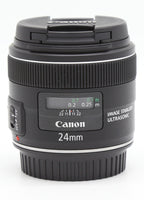 Used Canon EF 24mm F2.8 IS USM Prime Wide Angle Lens S/N 8200000159