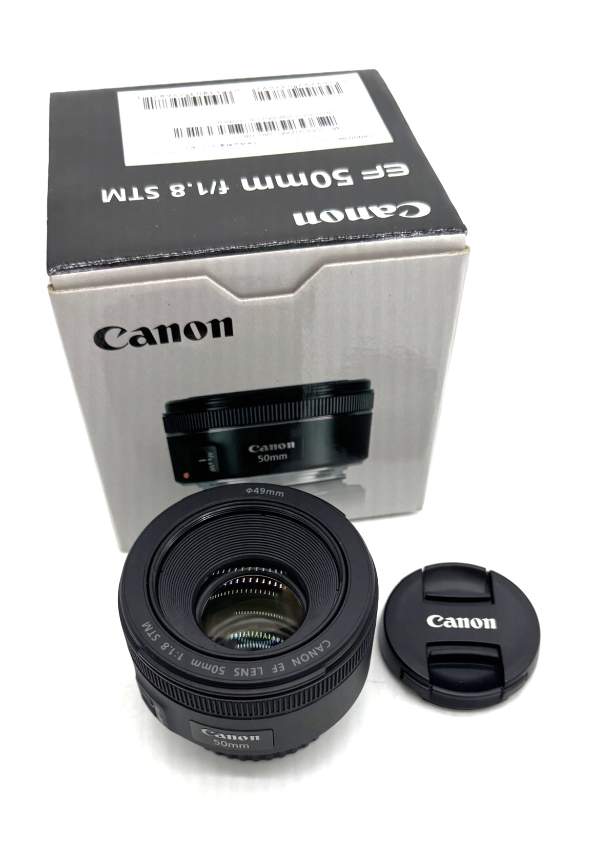 Used Canon EF 50mm F1.8 STM Lens with Lens Hood S/N 8011126816