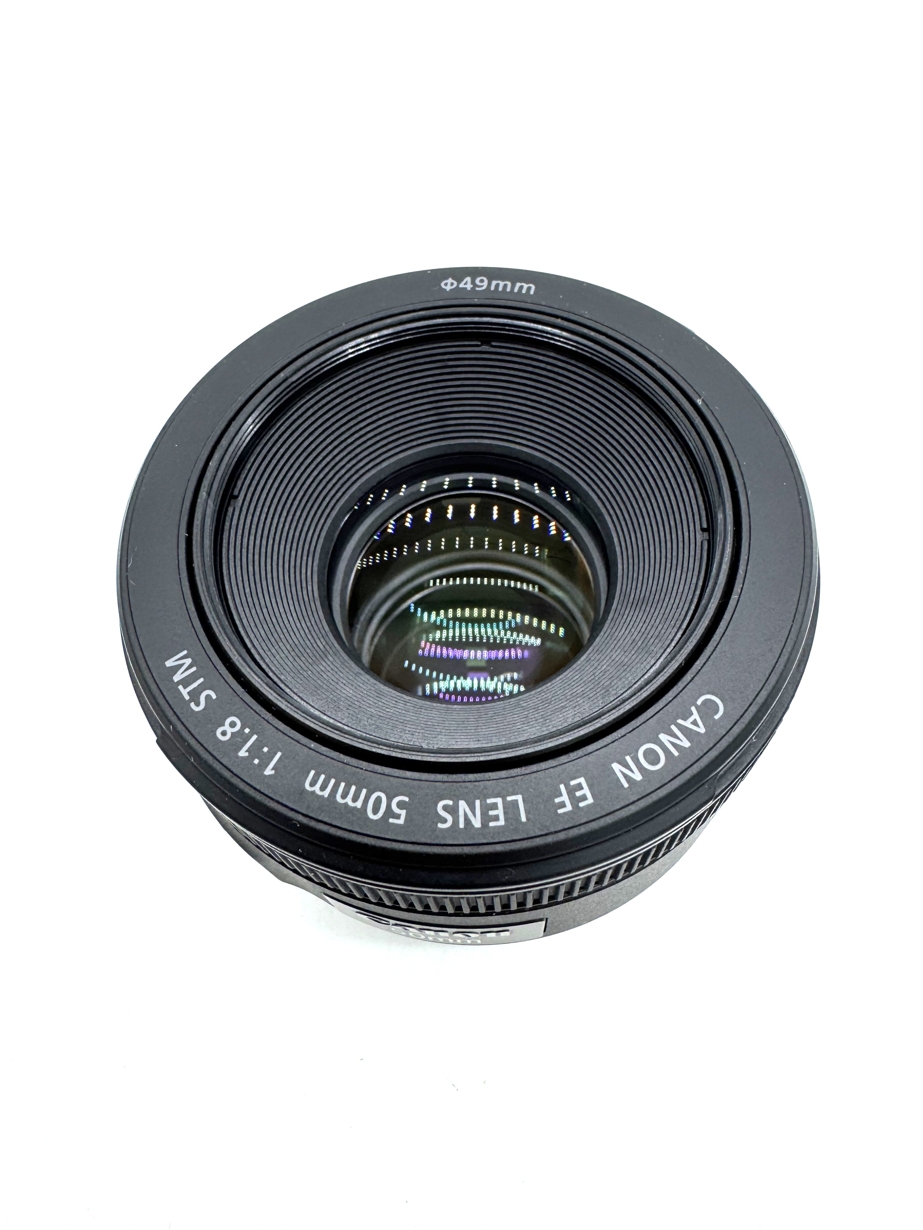 Used Canon EF 50mm F1.8 STM Lens with Lens Hood S/N 8011126816