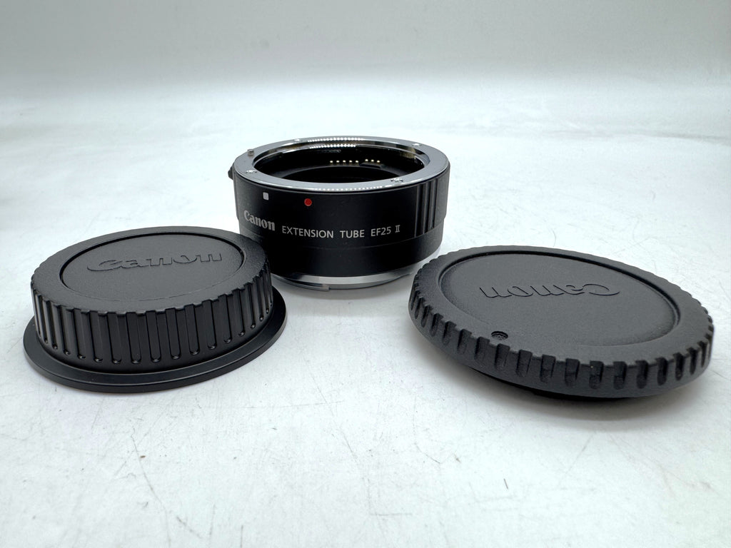 Used Canon ET EF25 II Extension Tube for macro photography.