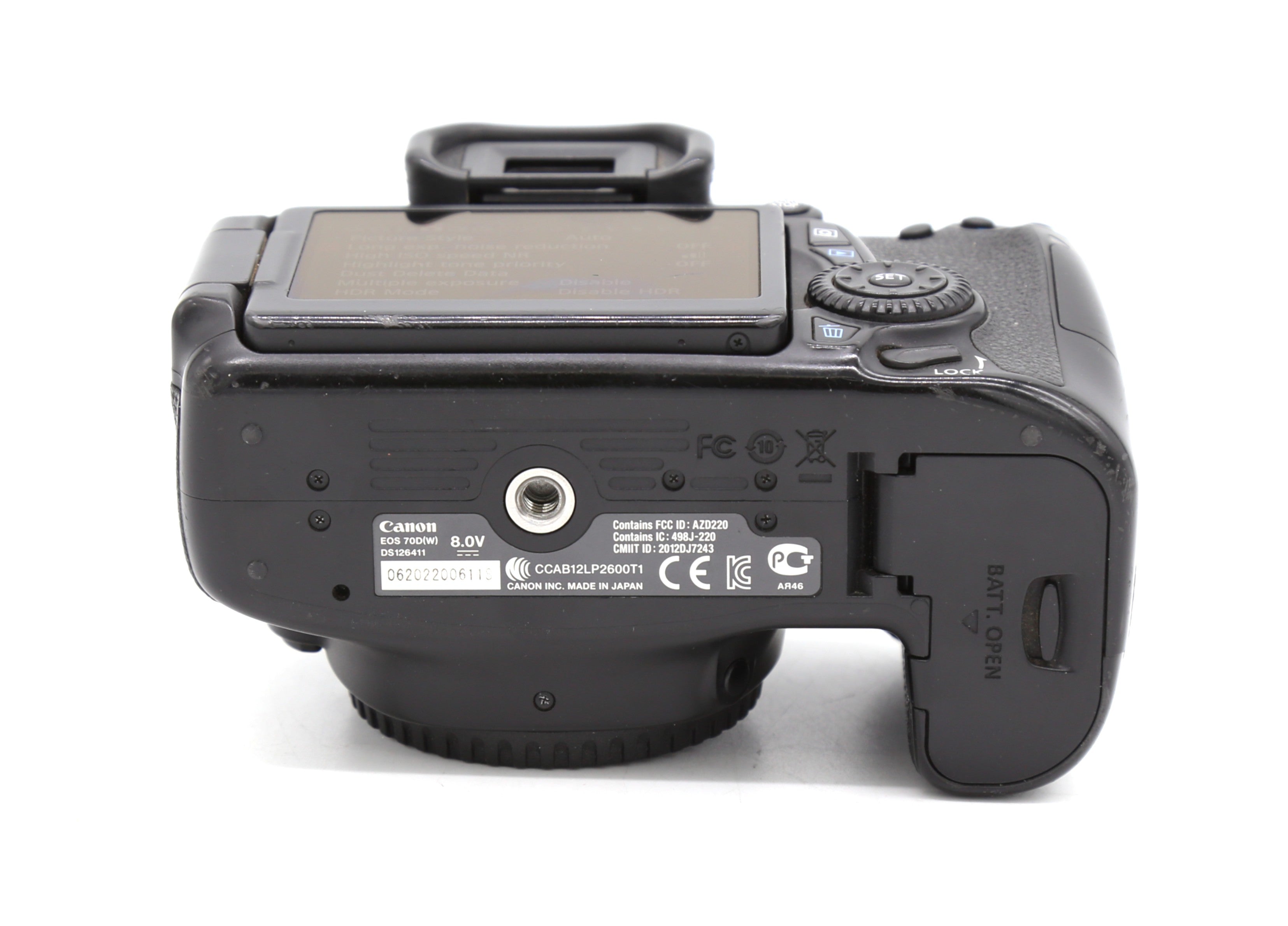 Used Canon EOS 70D Body Only SN: 062022006118