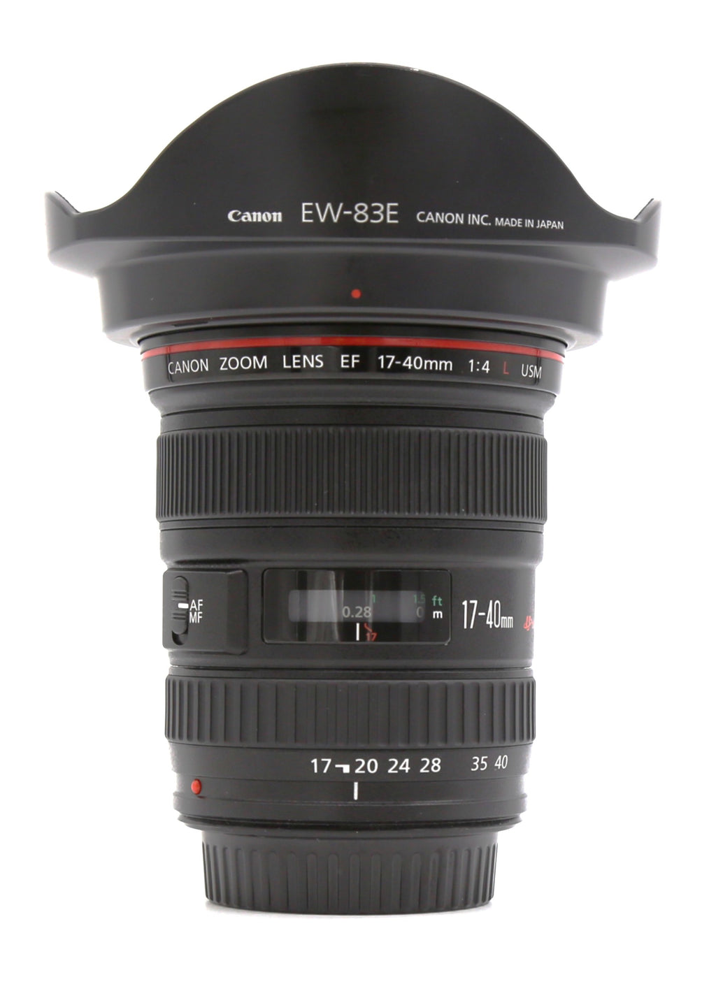Used Canon EF 17-40mm F4 L USM Zoom Lens S/N 6542638