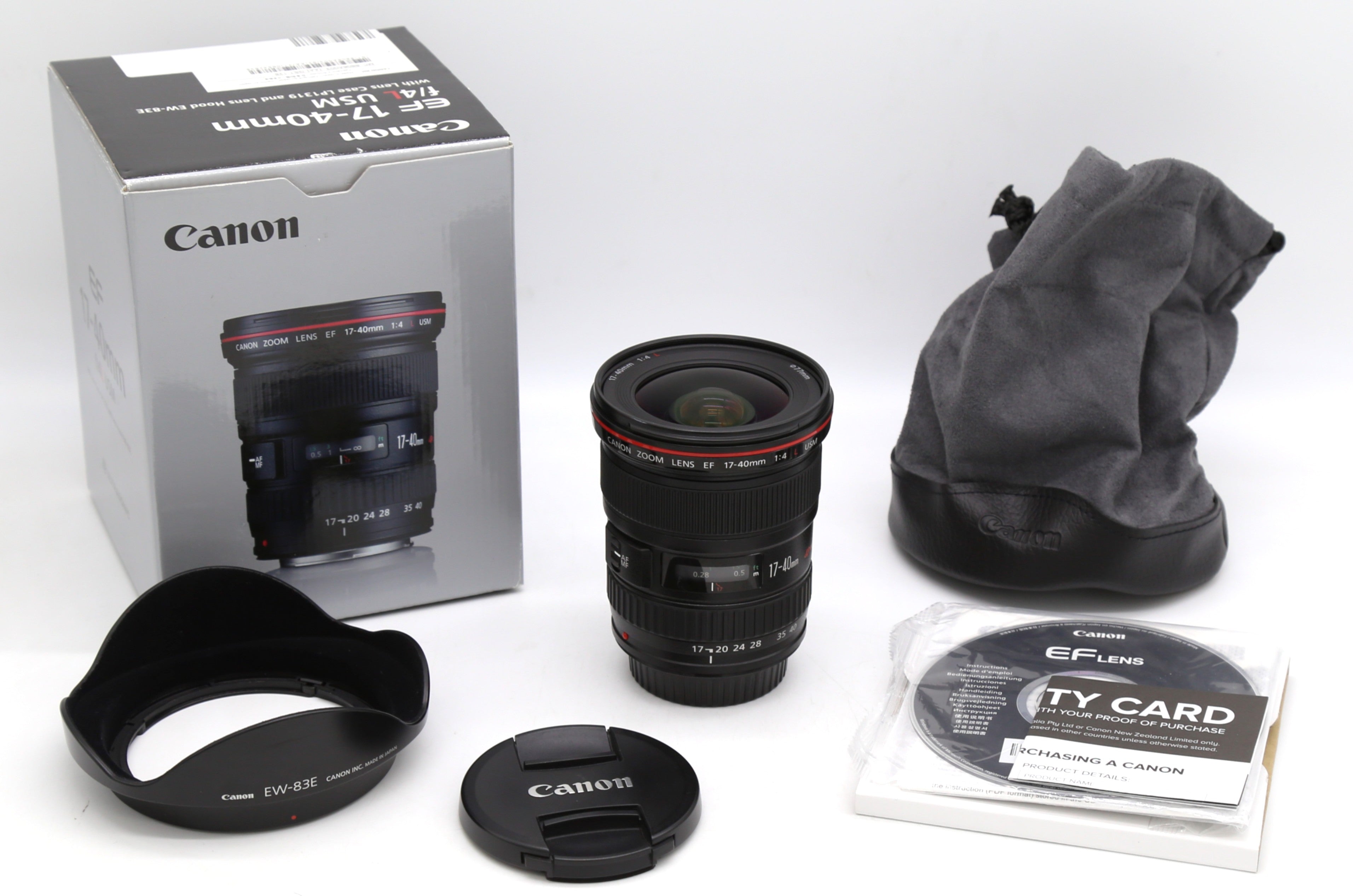 Used Canon EF 17-40mm F4 L USM Zoom Lens S/N 6542638