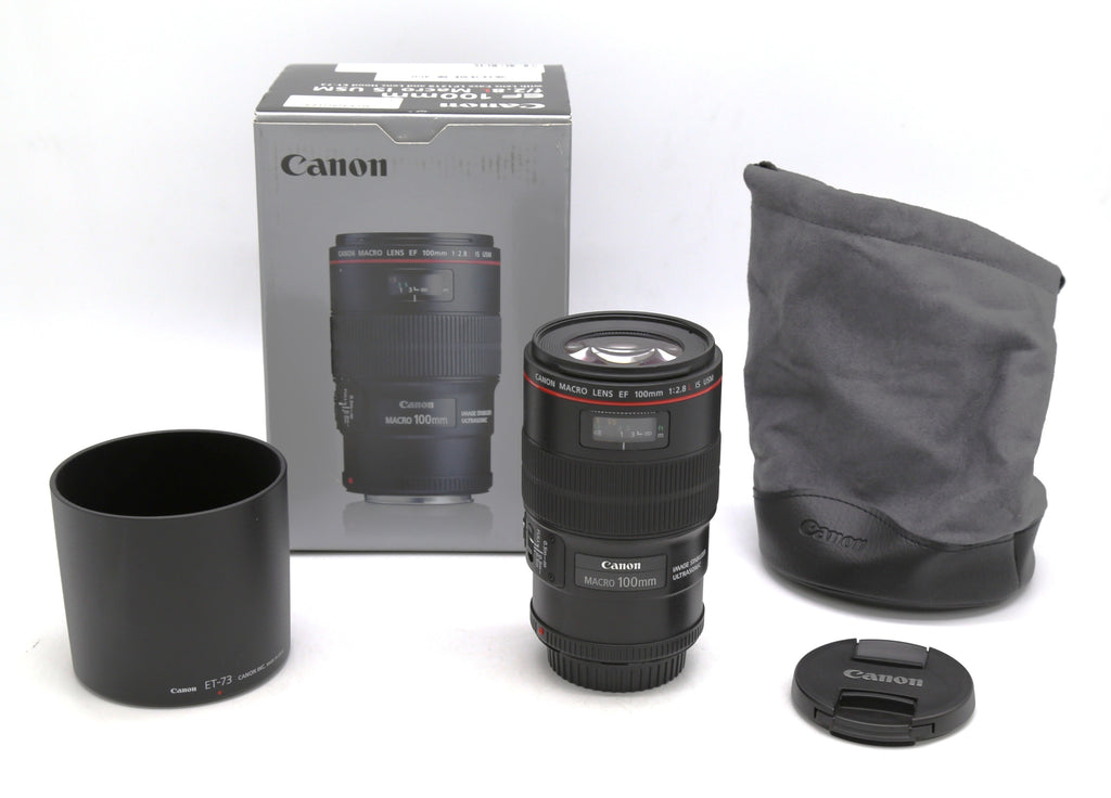 Used Canon 100mm Macro IS L Series USM Lens - EF Mount S/N 5684558