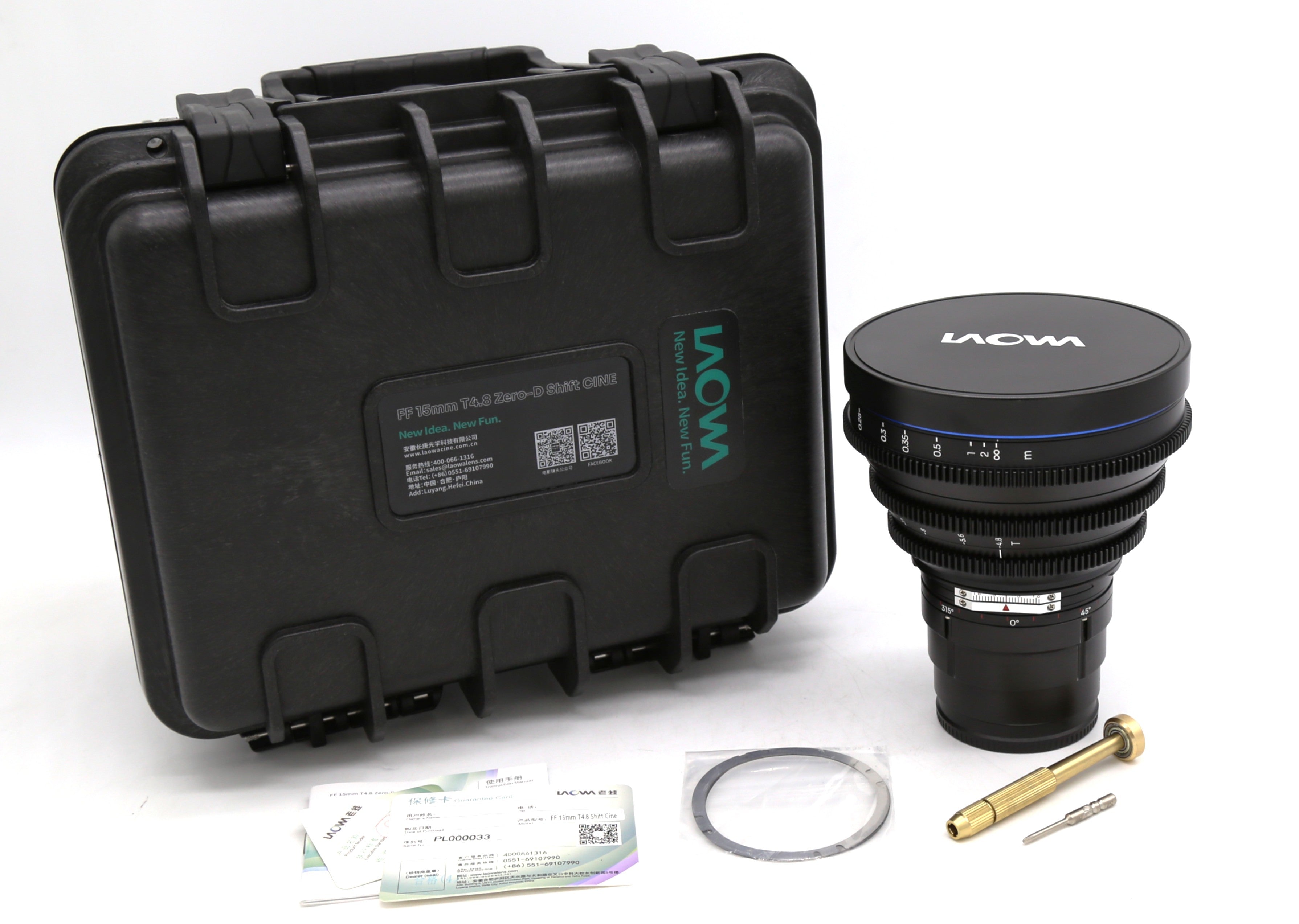 Used Laowa 15mm T4.8 Zero-D Shift Cine (E-Mount) S/N: 000249