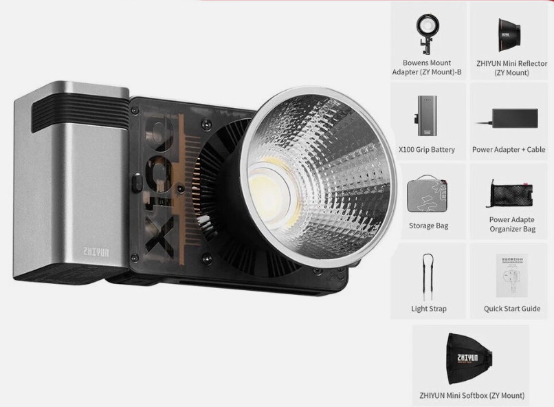 Used Zhiyun Molus X100 PRO V1 Kit with Accessories
