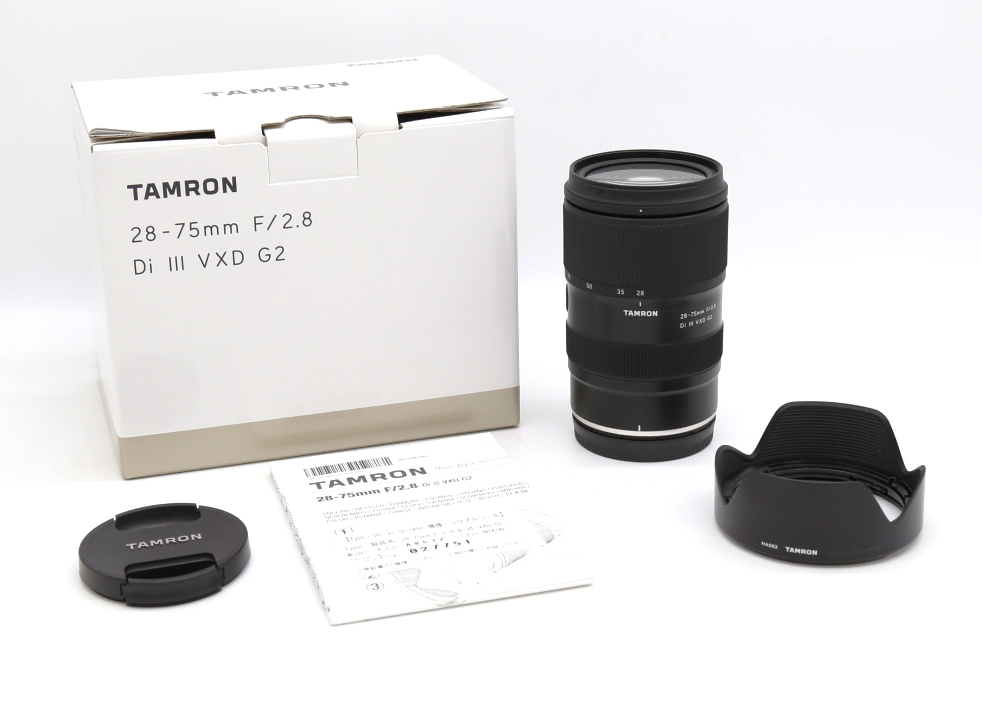 Used Tamron 28-75mm f2.8 G2 Di III VXD Zoom for Nikon Z SN - 027751