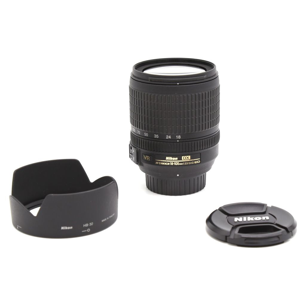 Used Nikon D7100 w.18-105mm DX AF-S f3.5-5.6 G ED Zoom S/N - 6197539 / 38658099