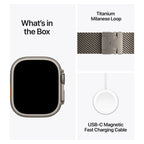 Apple Watch Ultra 4 49mm Natural Titanium Case GPS + Cellular Milanese Loop (M)