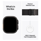Apple Watch Ultra 4 49mm Black Titanium Case GPS + Cellular Milanese Loop (S)