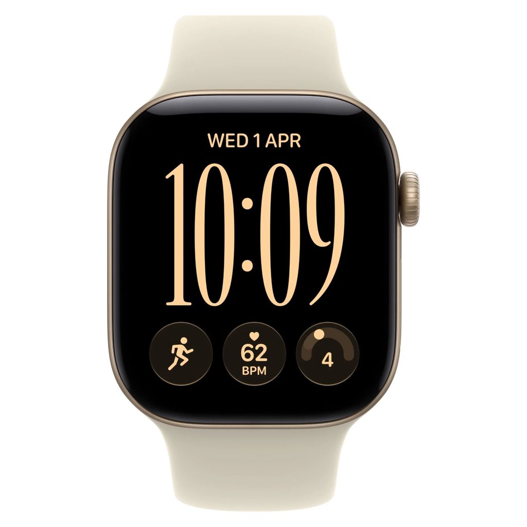 Apple Watch Series 12 42mm Light Gold Aluminium Case GPS Sand Sport Band (S/M)
