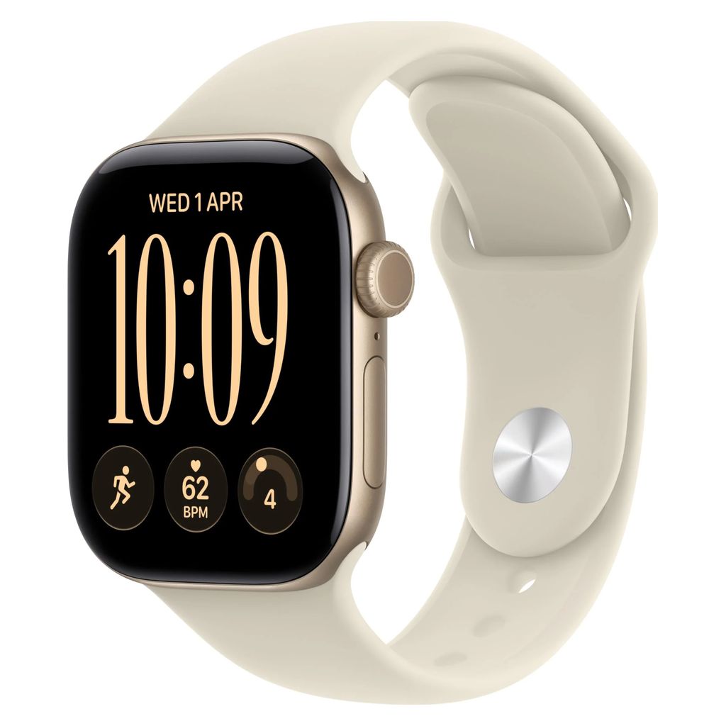Apple Watch Series 12 42mm Light Gold Aluminium Case GPS Sand Sport Band (S/M)