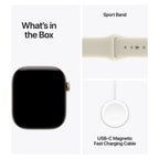 Apple Watch Series 12 42mm Light Gold Aluminium Case GPS Sand Sport Band (M/L)