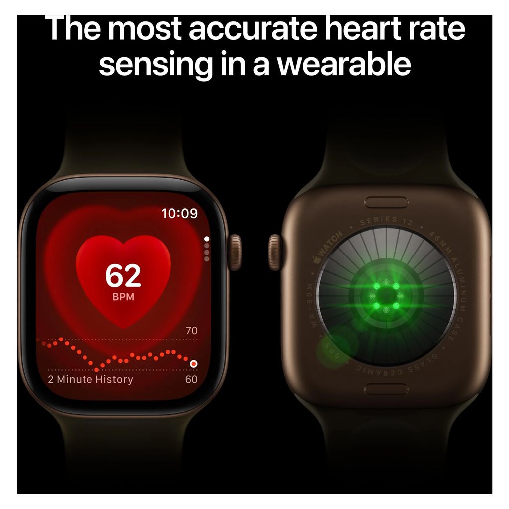 Apple Watch Series 12 46mm Black Aluminium Case GPS Black Sport Band (S/M)