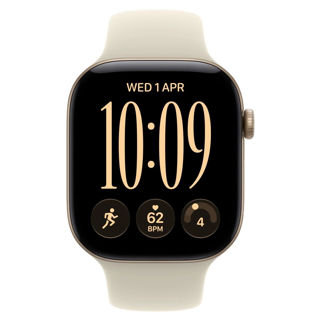 Apple Watch Series 12 46mm Light Gold Aluminium GPS + Cellular Sport Band (S/M)
