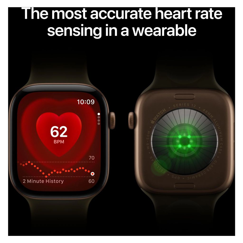 Apple Watch Series 12 46mm Dark Bronze Aluminium GPS + Cellular Sport Band (S/M)