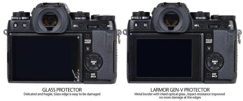 LARMOR - Gen 5 Screen & Hood Glass LCD Protector FujiFilm X-T1/X-T2/X-A1