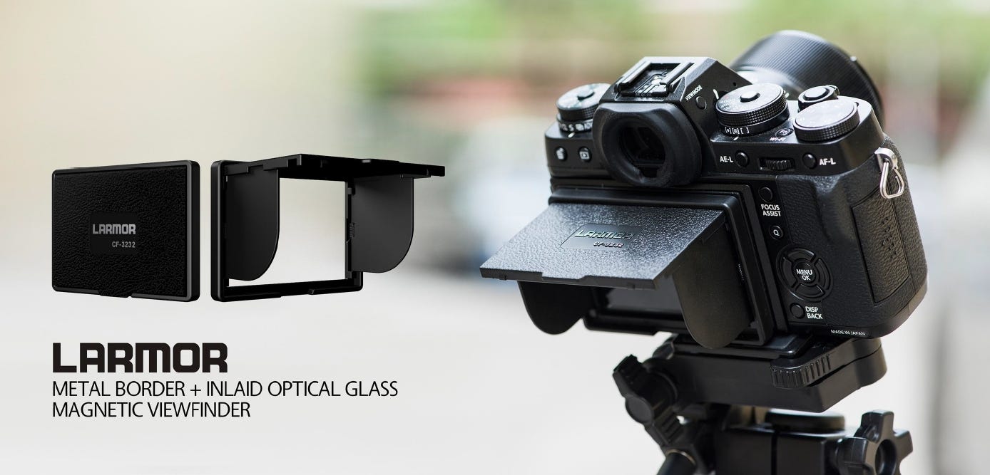 LARMOR - Gen 5 Screen & Hood Glass LCD Protector FujiFilm X-T1/X-T2/X-A1
