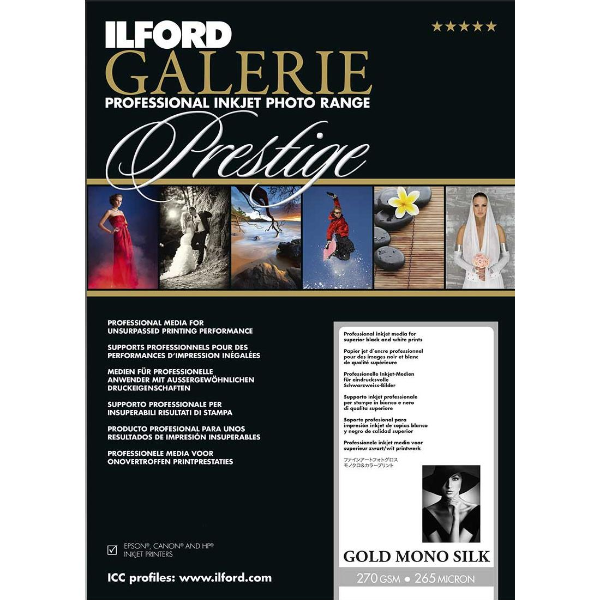 Ilford Galerie Gold Mono Silk (270gsm) 5x7" (12.7x17.8cm) D100 GPGMS