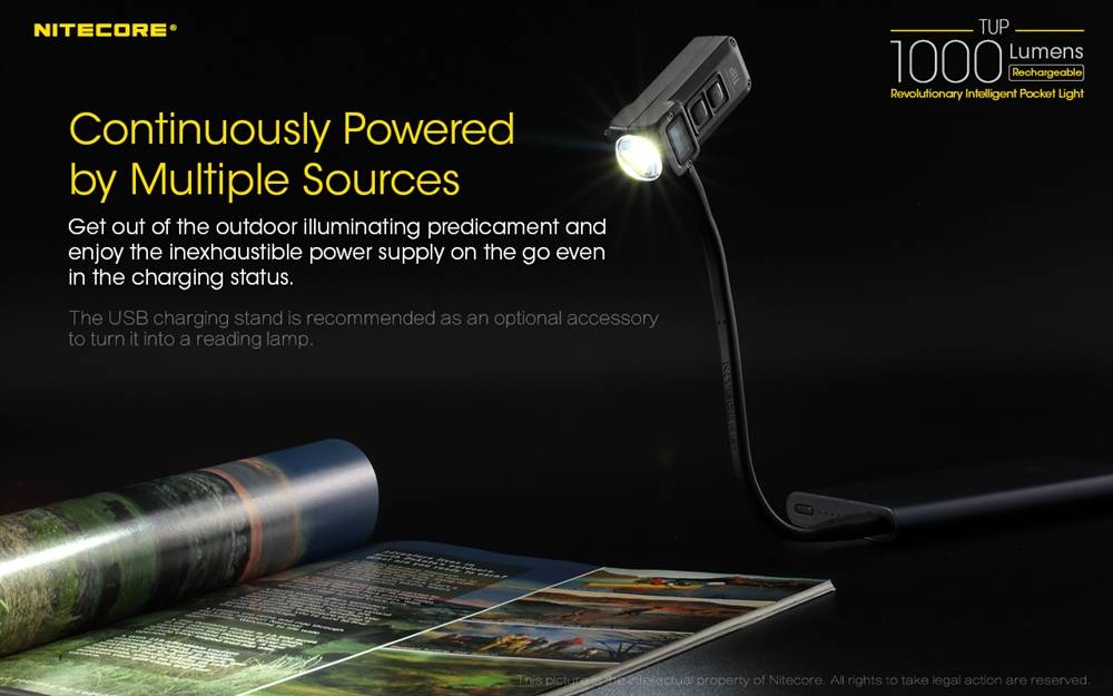 NITECORE TUP BLACK 1000 LUMENS Key Ring Torch