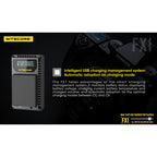Nitecore FX1 Fujifilm USB Dual Slot Charger for Fuji NP-W126S FUJI NP-W126NP