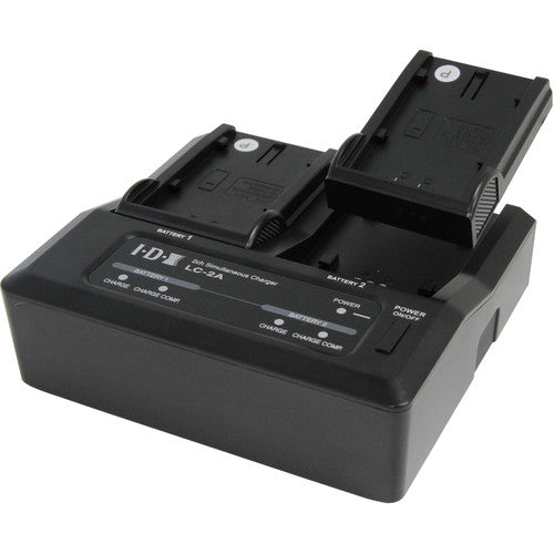 IDX Dual Battery Charger for select Canon, Panasonic and Sony Batteries