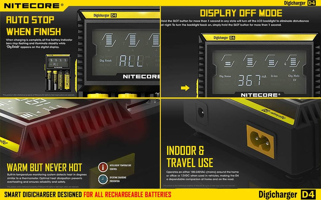 Nitecore Charger 4X Battery
