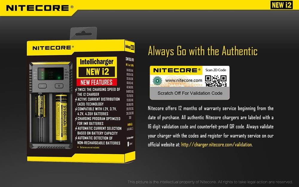 Nitecore Intellicharger i2 Smart Charger