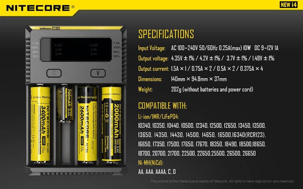 Nitecore Intellicharger i4 Smart Charger